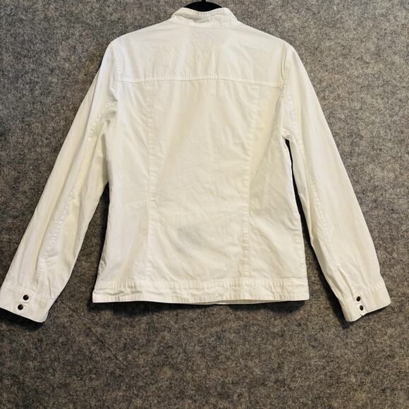 Max Mara Weekend Jacket Women Size 8 White Long Sleeve Lightweight Casual Cotton - Picture 2 of 14